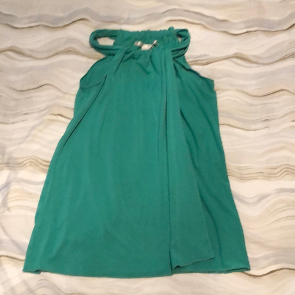 Max Studio Seafoam Green Stretch Halter